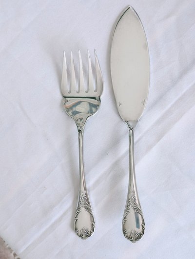 Christofle Marly Silver-Plated Fish Serving Set 
