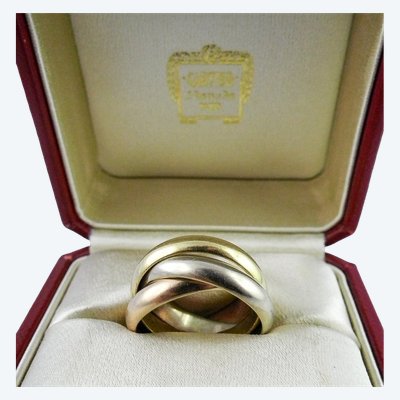 Anello Cartier Trinity modello grande, Tre Ori, 1997, nella sua scatola