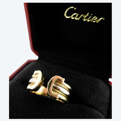 Bague Cartier Double C Trois Ors, Vintage Circa 1990