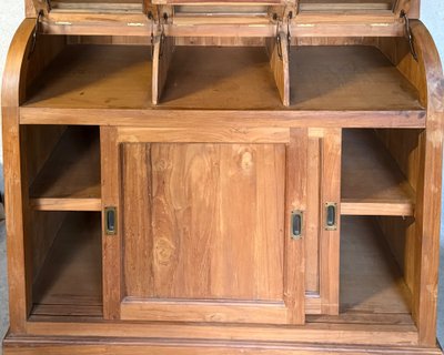 Vitrinen-Sideboard aus Teakholz