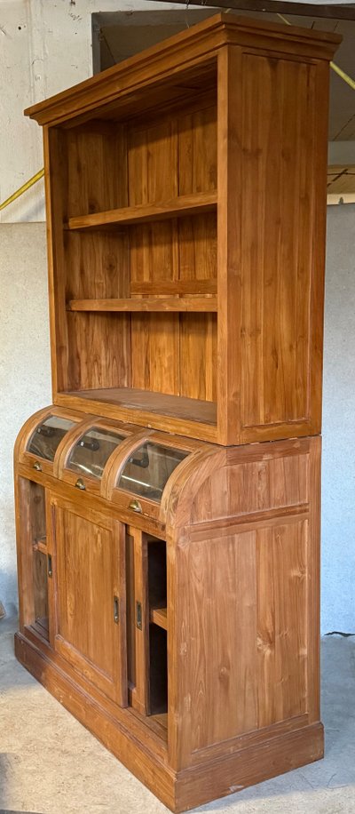 Vitrinen-Sideboard aus Teakholz
