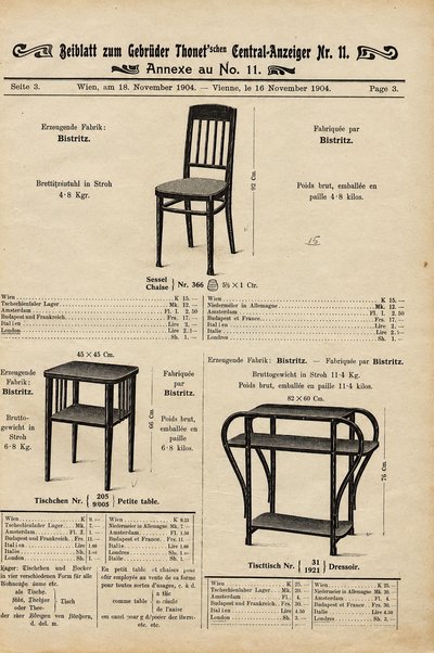 Table d'appoint THONET N°9205 de 1910 avec marbre d'origine.
