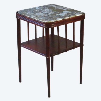 Tavolino THONET n. 9205 del 1910 con piano in marmo originale.