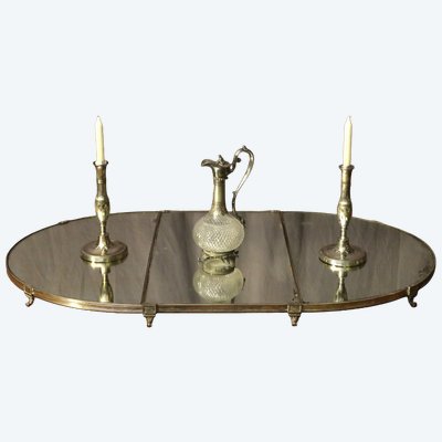 Grand surtout de table en bronze argenté XIXème siècle