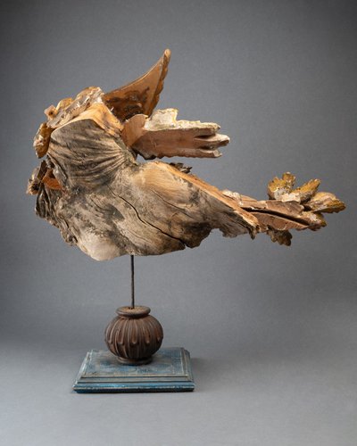 Sculpture de poisson en bois, XXIe siècle