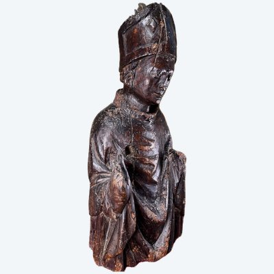 Busto di un prelato con mitra - XV secolo