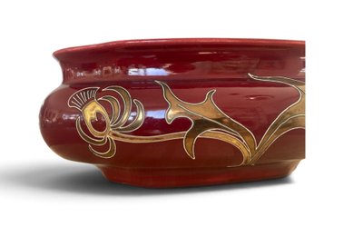 Planters—ceramic planters, Sarreguemines earthenware, Art Nouveau