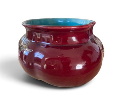 Planters—ceramic planters, Sarreguemines earthenware, Art Nouveau