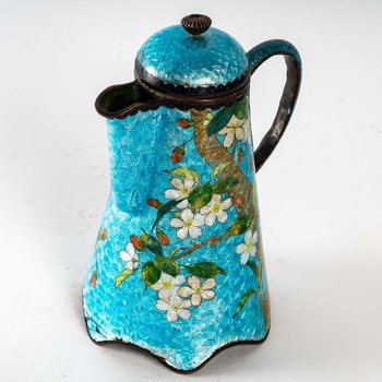 Japanese Enamel Teapot Late 19th Century