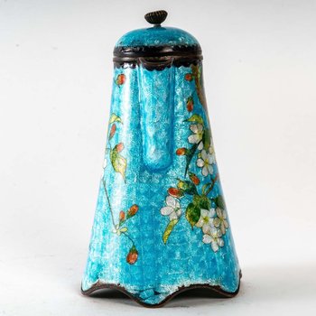 Japanese Enamel Teapot Late 19th Century