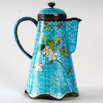 Japanese Enamel Teapot Late 19th Century