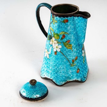 Japanese Enamel Teapot Late 19th Century