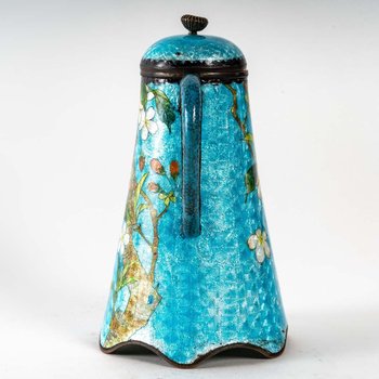 Japanese Enamel Teapot Late 19th Century