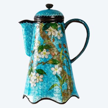 Japanese Enamel Teapot Late 19th Century