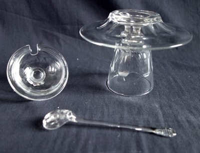 Cut Baccarat crystal mustard jar