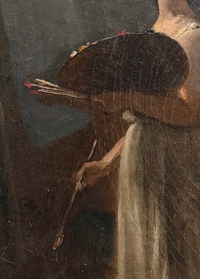 Französische Romantik – Porträt einer Künstlerin, um 1850