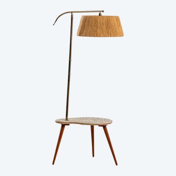 Lampadaire à tablette français des années 1960