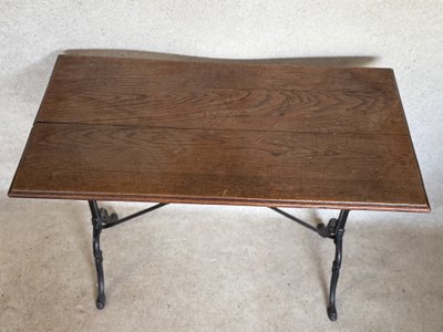 Table de bistrot plateau bois