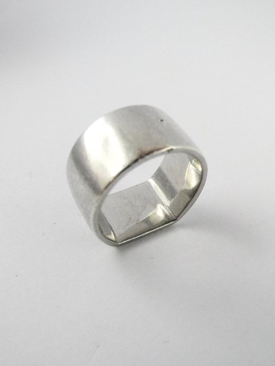 Dinh Van Ring, Large Art Deco-Inspired Pyramidal Dome Ring in Silver, Unisex