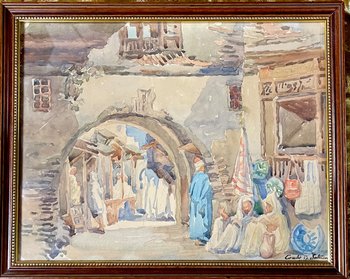 Aquarelle orientaliste signée CONDO DE SATRIANO ( XIX-XXe)