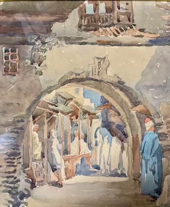 Aquarelle orientaliste signée CONDO DE SATRIANO ( XIX-XXe)