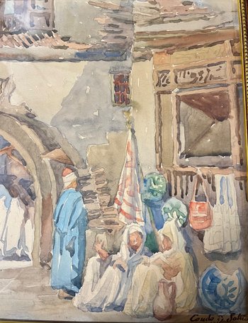 Aquarelle orientaliste signée CONDO DE SATRIANO ( XIX-XXe)