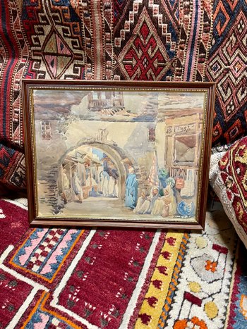 Aquarelle orientaliste signée CONDO DE SATRIANO ( XIX-XXe)