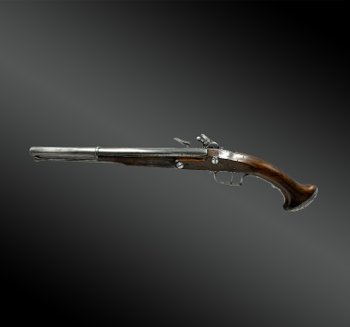 Steinschloss-PISTOLE signiert "J:B" - Europa - um 1680