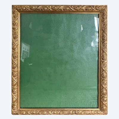 Cadre porte-photo en bronze doré à décor de roses – Style Louis XV – Fin XIXe siècle