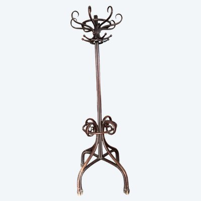 Antico Attaccapanni in legno di faggio Curvato Thonet anni 1940. Mis h cm 195 Larghezza cm 73 
