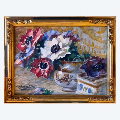 Watercolor of flowers by Marie Saubiez-Euler