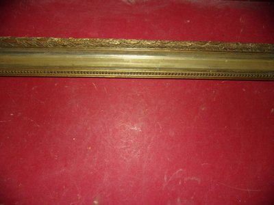 19th-century frame, in gilded wood.
