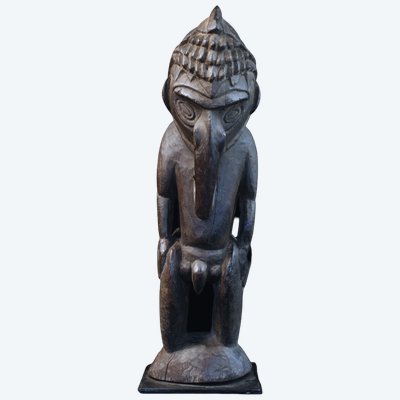 Statue du Bas Sépik, art tribal, sculpture, Océanie, art océanien, Figure d'ancêtre, 41 cm