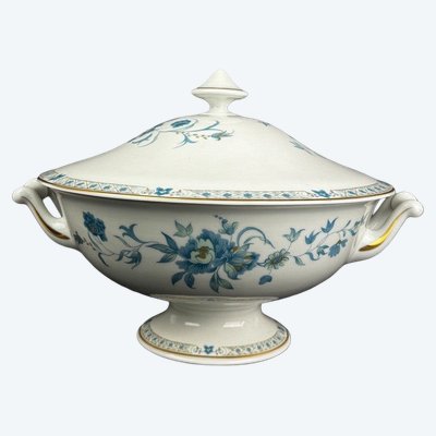 Soupière Haviland Limoges modèle Nankin décor bleu et or
