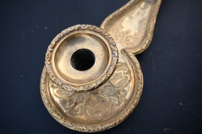 Rare hand-held candlestick, also known as a bishop's candlestick