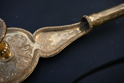 Rare hand-held candlestick, also known as a bishop's candlestick