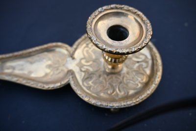 Rare hand-held candlestick, also known as a bishop's candlestick