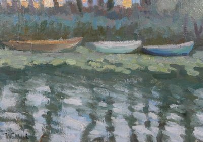 Max Wulfart (1876–1954), Flusslandschaft, Gemälde, um 1920–30, Postimpressionismus