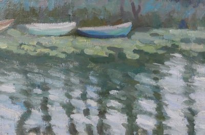 Max Wulfart (1876–1954), Flusslandschaft, Gemälde, um 1920–30, Postimpressionismus