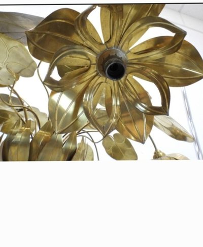 Brass and gold lily chandelier