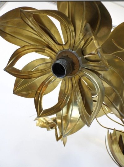 Brass and gold lily chandelier