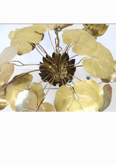 Brass and gold lily chandelier