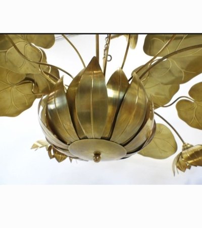 Brass and gold lily chandelier