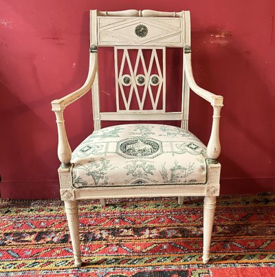 Lackierter Sessel, Directoire-Zeit