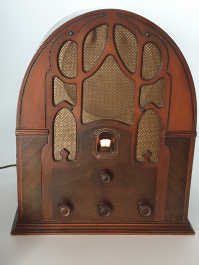 Poste radio TSF à lampe Modèle Cathédrale " KENNEDY " 1925/30 - 