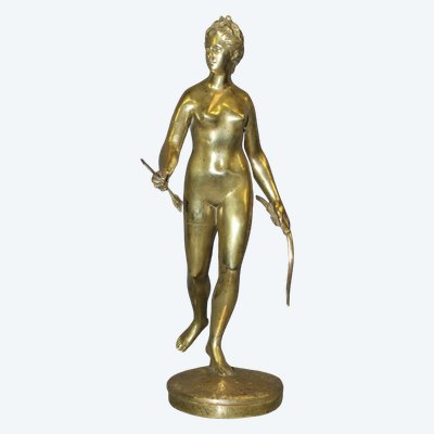 Bronzeskulptur „Diana die Jägerin“ des Bildhauers Houdon