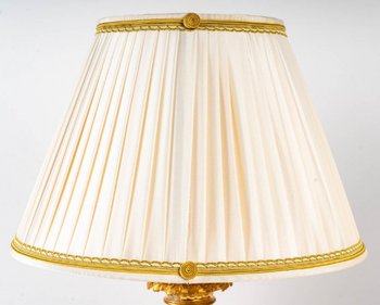 Coppia di lampade cinesi in porcellana e bronzo Fine XIX secolo