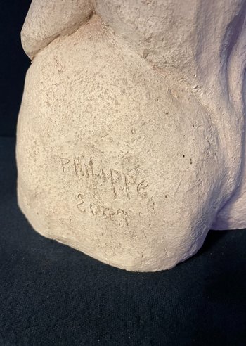 Buste d'homme à l’antique en terre cuite par Philippe Conficconi