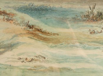 Orientalistisches Gemälde Aquarell Ende 19.