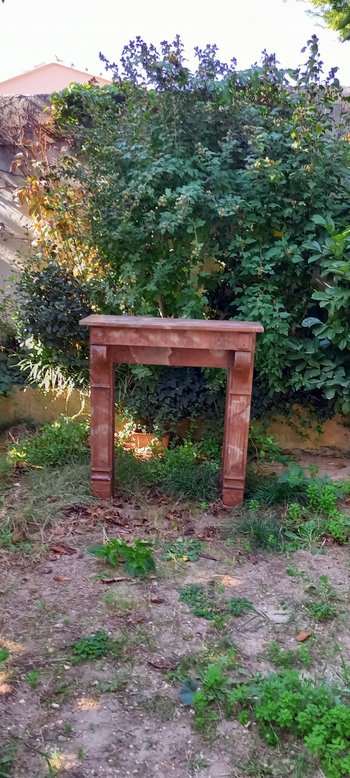 19th century mantel in red Languedoc marble